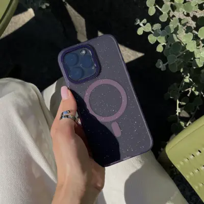 Чехол накладка GROSH MagSafe iPhone 14 Pro Max Фиолетовая