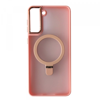 Чохол накладка Matte Ring MagSafe Samsung S906 (S22+) Світло-рожева