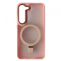 Чехол накладка Matte Ring MagSafe Samsung S23 (S911) Светло-розовая