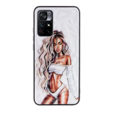 Чехол накладка Prisma Ladies Xiaomi Poco M4 Pro 5G Белая