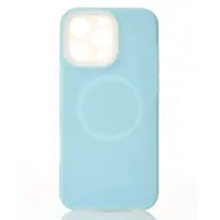 Чехол Накладка Liquid MagSafe iPhone 13 Pro Голубая (Blue fog) Чехол Накладка Liquid MagSafe iPhone 13 Pro Голубая (Blue fog)