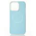 Чехол Накладка Liquid MagSafe iPhone 13 Pro Голубая (Blue fog)