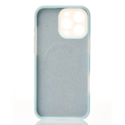 Чехол Накладка Liquid MagSafe iPhone 13 Pro Голубая (Blue fog) Чехол Накладка Liquid MagSafe iPhone 13 Pro Голубая (Blue fog)
