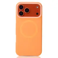 Чехол Накладка Liquid MagSafe iPhone 17 Pro Max Оранжевая
