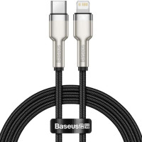 Кабель дата Baseus Cafule Metal Type-C to Lightning 1м Чорний Кабель дата Baseus Cafule Metal Type-C to Lightning 1м Чорний