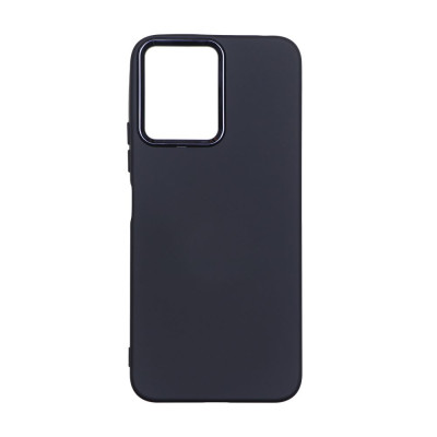 Чехол накладка Silicone Cover Metal Frame Samsung A24 (A245) Черная