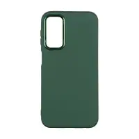 Чехол накладка Silicone Cover Metal Frame Samsung A24 (A245) Зеленая/ Army Green