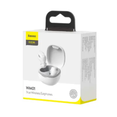 Беспроводные наушники Baseus Encok WM01 White, белый Беспроводные наушники Baseus Encok WM01 White, белый