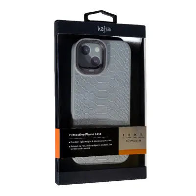 Чехол накладка ART Kajsa Snake iPhone 15 Серая