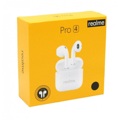 Блютуз стерео гарнитура Realme Pro 4 TWS Black, черный