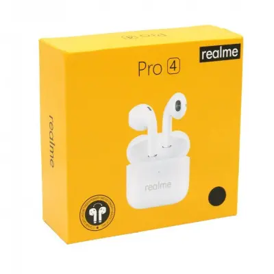 Блютуз стерео гарнитура Realme Pro 4 TWS Black, черный
