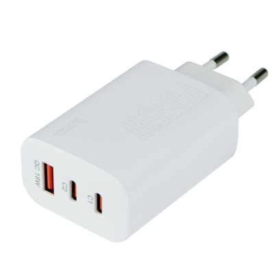 Мережевий зарядний пристрій Hoco DC40 PD+QC (65W) White, Білий