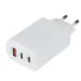 Сетевое зарядное устройство Hoco DC40 PD+QC (65W) White, Белый