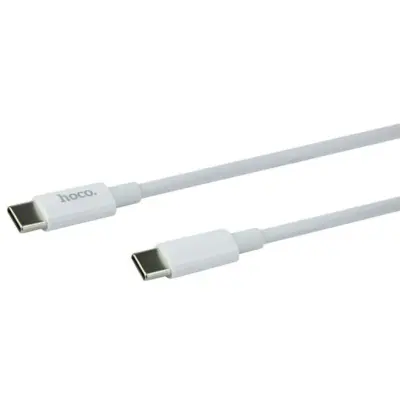 Мережевий зарядний пристрій Hoco DC40 PD+QC Type-C to Type-C (65W) White, Білий
