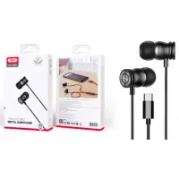Провідні навушники-вкладиші XO EP56 Type-C Black, чорний Провідні навушники-вкладиші XO EP56 Type-C Black, чорний