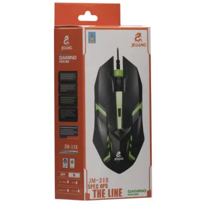 Проводная Мышь USB Jeqang JM-318 Black, Чёрный
