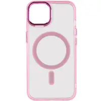 Чехол накладка Iris with MagSafe iPhone 12/12 Pro  Розовая