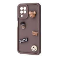 Чохол накладка Pretty Things Samsung A225 (A22) Коричнева/Ведмежа