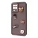 Чехол накладка Pretty Things Samsung A225 (A22) Коричневая/Медвеженок