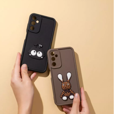 Чехол накладка Pretty Things Samsung A225 (A22) Черная/Глаза