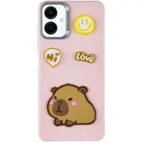 Чехол накладка LeatherToys Samsung A075 (A07) Capybara Розовая