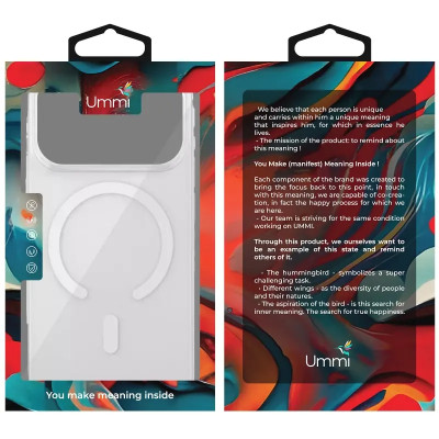 Чехол Накладка Ummi Transparent MagSafe iPhone 17 Pro Max Прозрачная