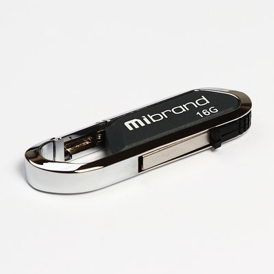 Флеш память USB 16Gb Wibrand Aligator USB 2.0 Серая