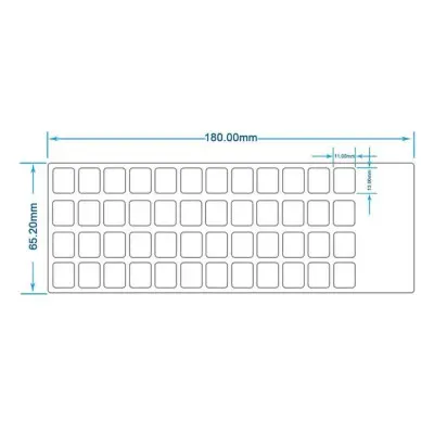 Наклейка для клавіатури ПК Ukr/Eng/Rus Чорний/Зелений/Рожевий