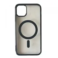 Чехол накладка Clear Color MagSafe iPhone 11 Черная