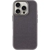 Чохол накладка Carbon MagSafe iPhone 15 Pro Сіра