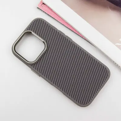 Чохол накладка Carbon MagSafe iPhone 15 Pro Сіра