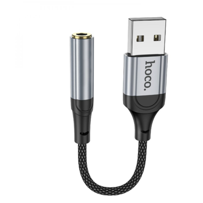 Переходник аудиокабель Hoco LS36 USB to 3.5 Чёрный