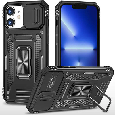 Чехол накладка Camshield Army Ring Iphone 11 Черная