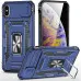 Чохол накладка Camshield Army Ring iPhone X Синя Navy