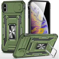 Чохол накладка Camshield Army Ring iPhone X Оливкова