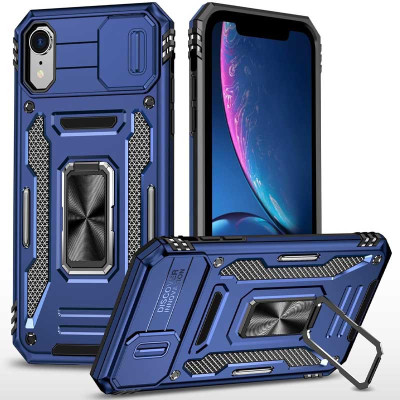 Чохол накладка Camshield Army Ring iPhone XR Синя Navy