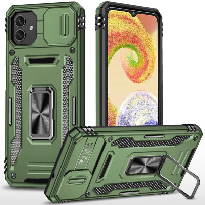 Чехол накладка Camshield Army Ring Samsung A055 (A05) Оливковая