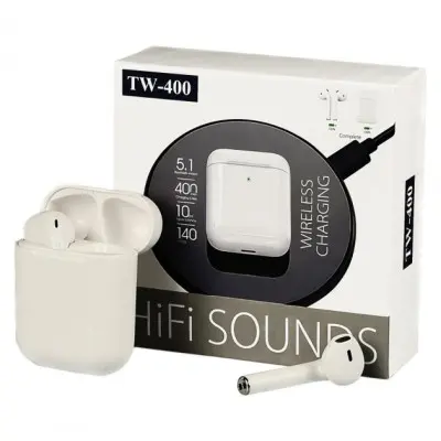 Беспроводная Bluetooth-гарнитура Apple Airpods TW-400 White, белый Беспроводная Bluetooth-гарнитура Apple Airpods TW-400 White, белый