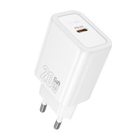 Мережевий зарядний пристрій Hoco N60 1USB-C 20W White, Білий