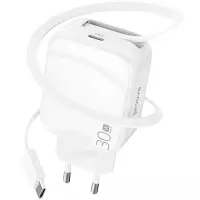 Сетевое зарядное устройство Proove Fixtape GaN Type-C 30W White, Белый