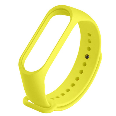 Ремешок Силикон Mi Band 5/6 Желтый (Flash)
