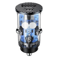 Автомобильное зарядное устройство Usams US-CC127 C25 1USB (22.5W)+1PD(20W) Black, Чёрный Автомобильное зарядное устройство Usams US-CC127 C25 1USB (22.5W)+1PD(20W) Black, Чёрный