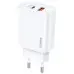 Мережевий зарядний пристрій Usams US-CC121 T35 1USB+1USB-C  20W Білий