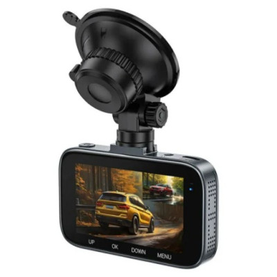 Відеореєстратор Hoco DV6 3-Inch display (With Rear camera) Металево сірий