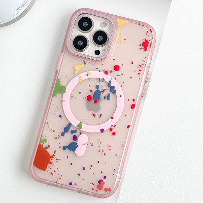 Чехол накладка Flush MagSafe iPhone 12/12 Pro Розовая (Baby Pink)
