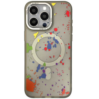 Чехол накладка Flush MagSafe iPhone 15 Pro Max Серая (Titanium Grey)