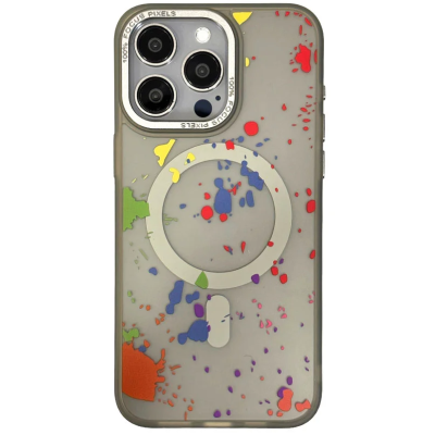 Чехол накладка Flush MagSafe iPhone 15 Pro Max Серая (Titanium Grey)