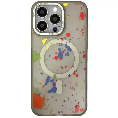Чехол накладка Flush MagSafe iPhone 15 Pro Max Серая (Titanium Grey)
