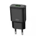 Мережевий зарядний пристрій XO L92D 1USB/3a (18W) Чорний
