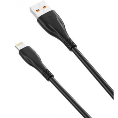 Кабель дата XO NB185 USB Type A - Lightning 1м Чорний (6A)